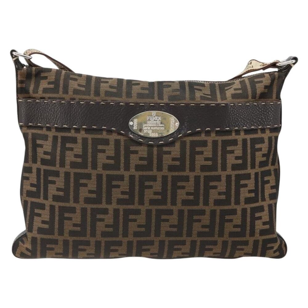 Fendi Zucca Shoulder Bag Black